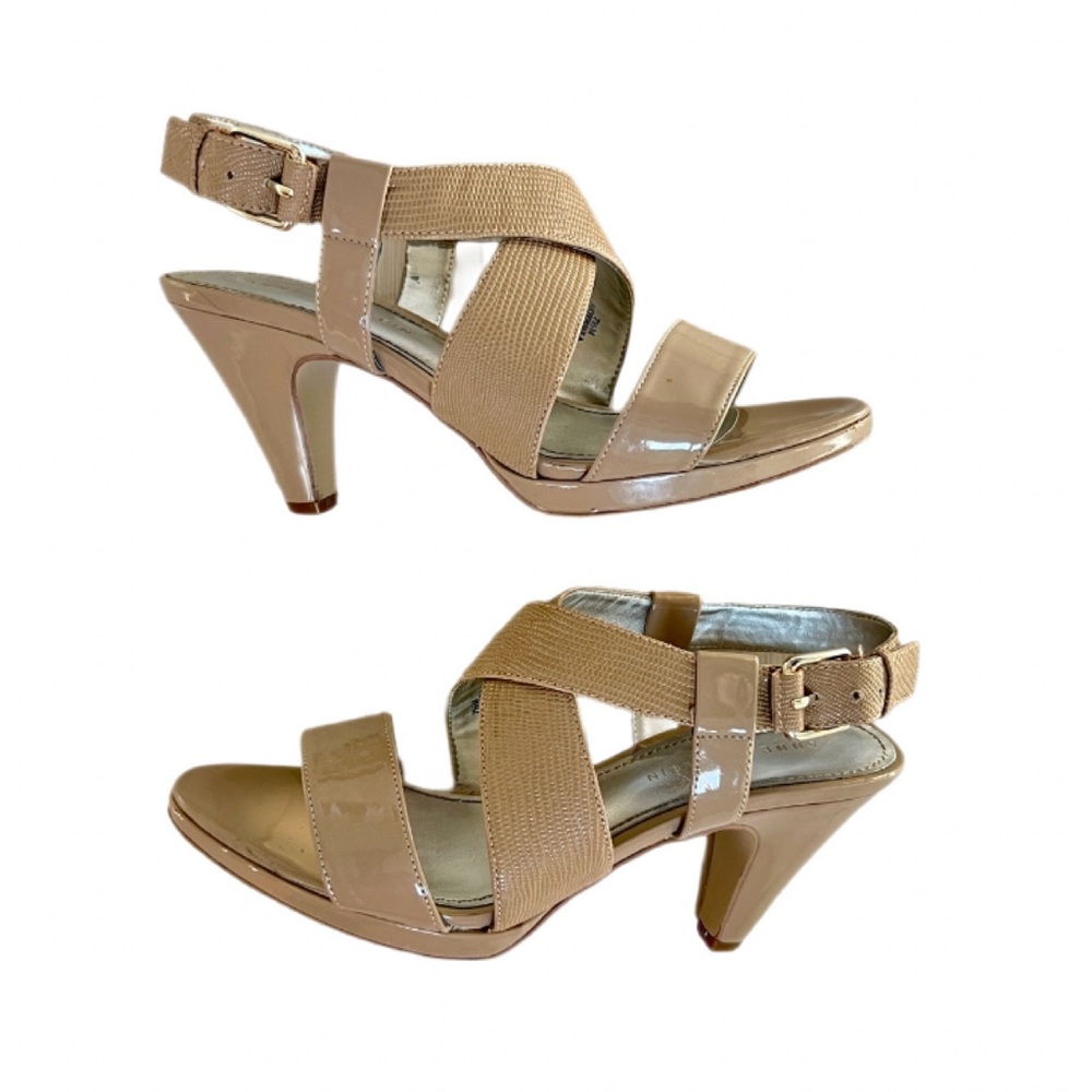 Anne Klein Tan Beige Heeled Sandal 7.5